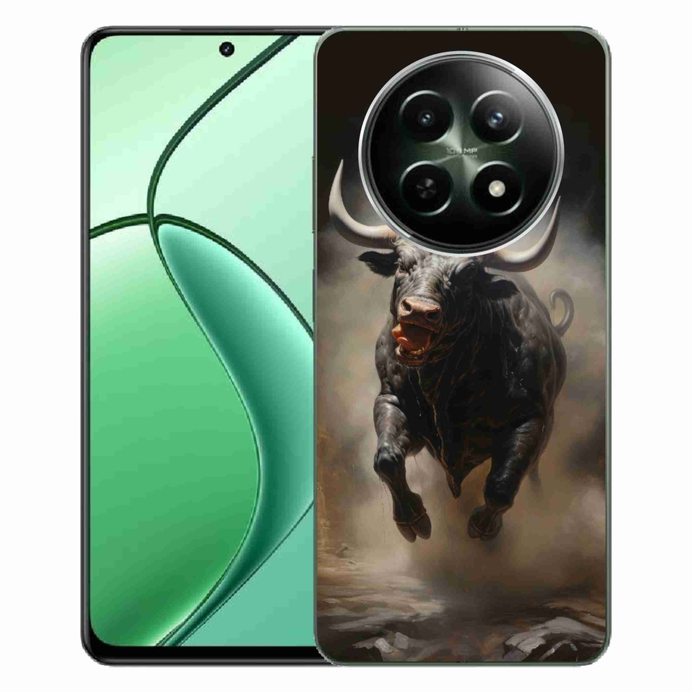 Gelový kryt mmCase na Realme 12 5G/12x 5G - rozzuřený býk