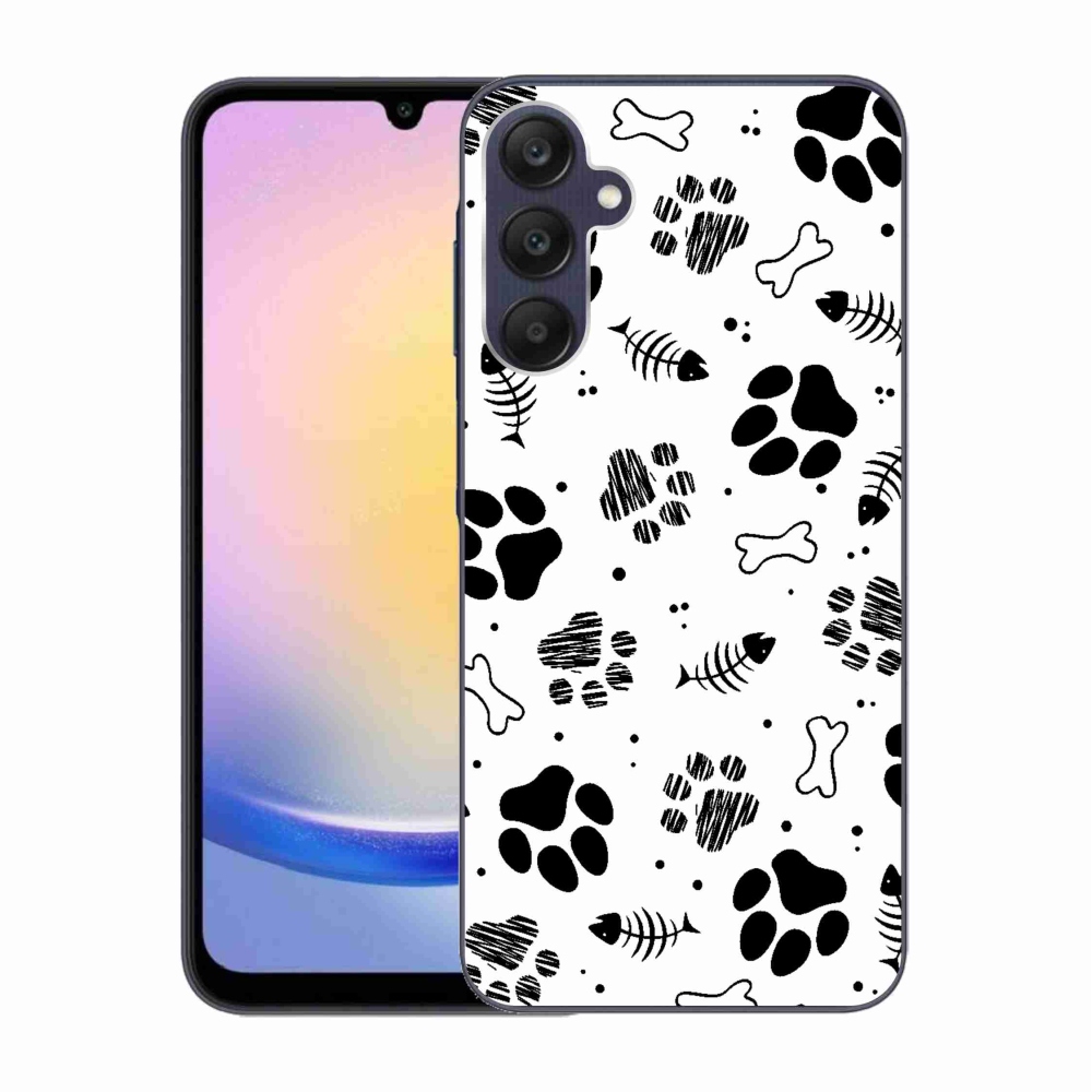 Gelový kryt mmCase na Samsung Galaxy A25 5G - psí tlapky 1
