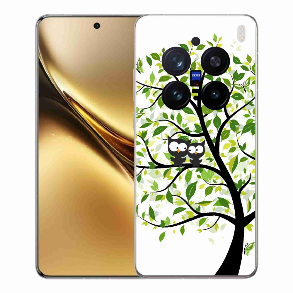 Gelový kryt mmCase na Vivo X200 Pro 5G - sovičky na stromě