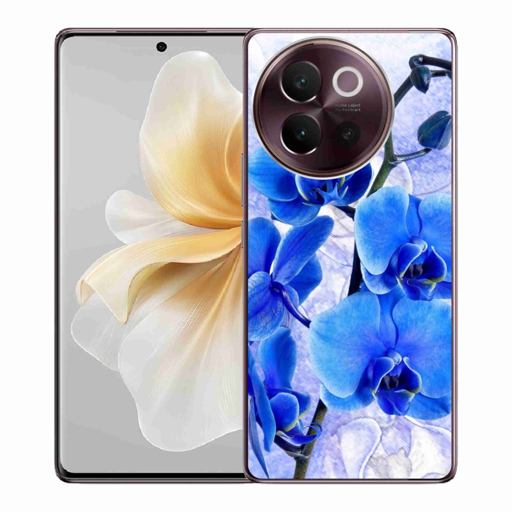 Gelový kryt mmCase na Vivo V40 Lite 5G - modré květy
