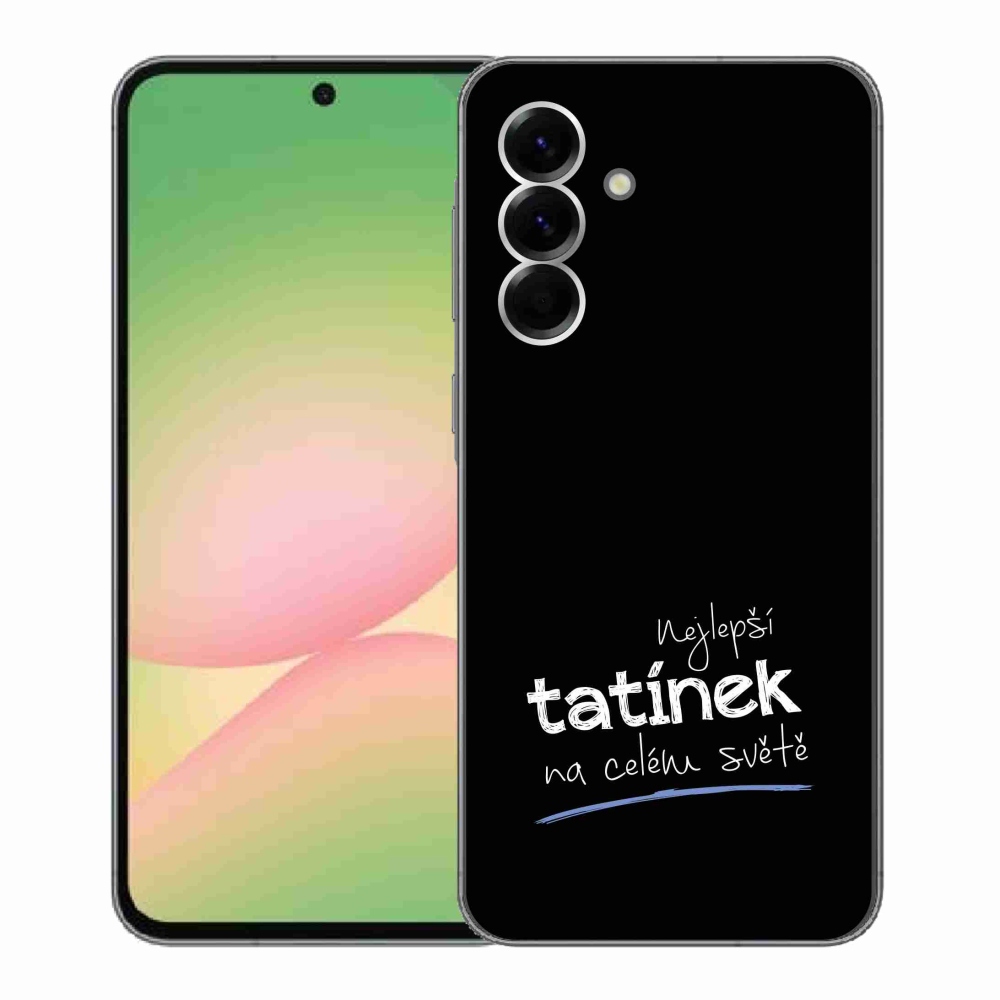 Gelový kryt mmCase na Samsung Galaxy A56 5G - nejlepší tatínek 4 černé pozadí