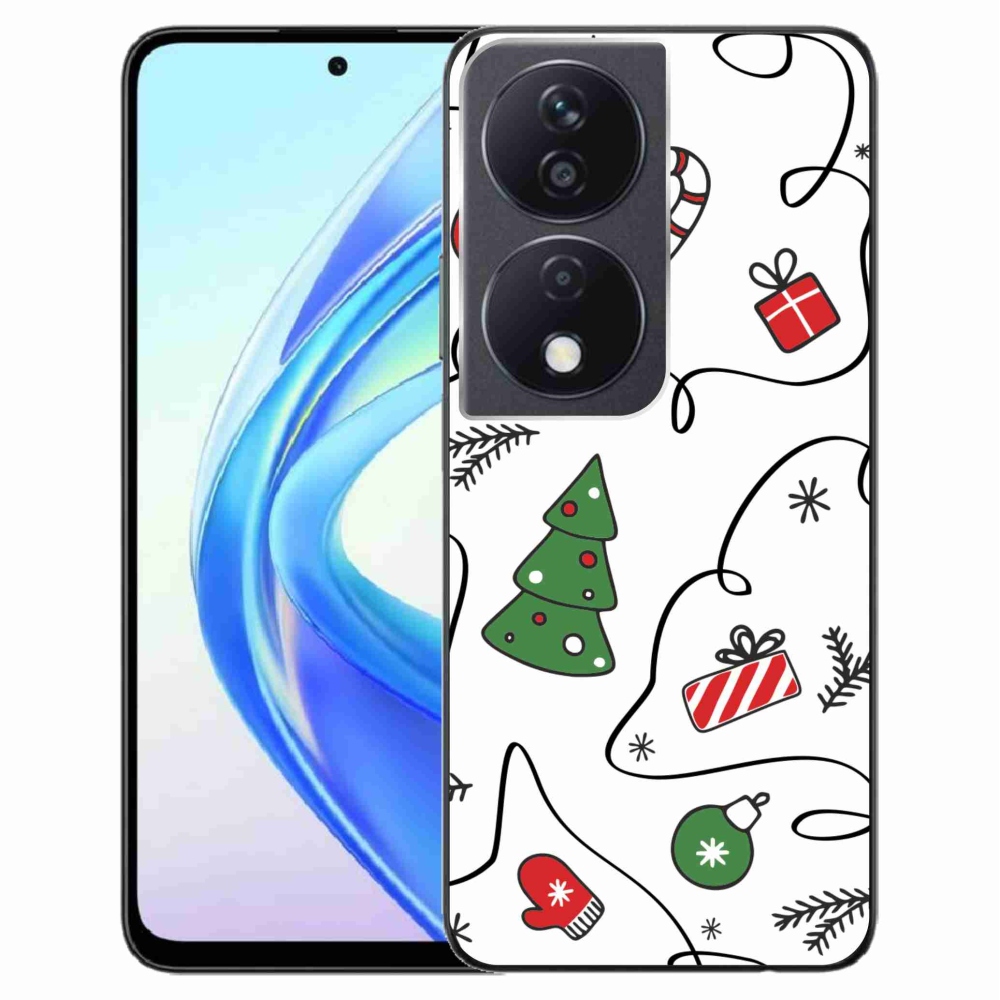 Gelový kryt mmCase na Honor X7b/Honor 90 Smart - vánoční motivy