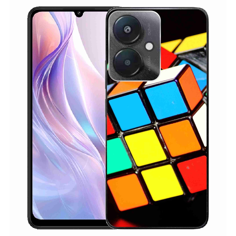 Gelový obal mmCase na Xiaomi Redmi 13C 5G - rubikova kostka