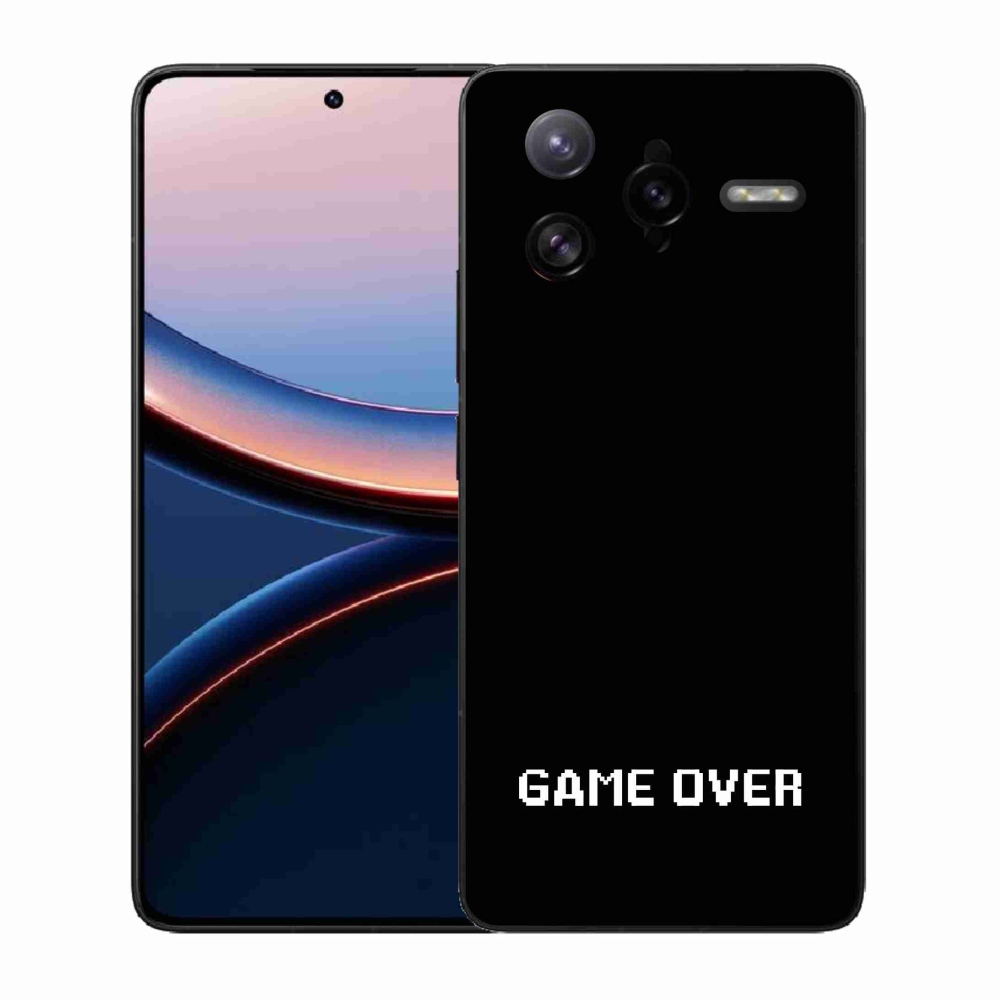 Gelový kryt mmCase na Xiaomi Poco F7 Ultra - game over černé pozadí