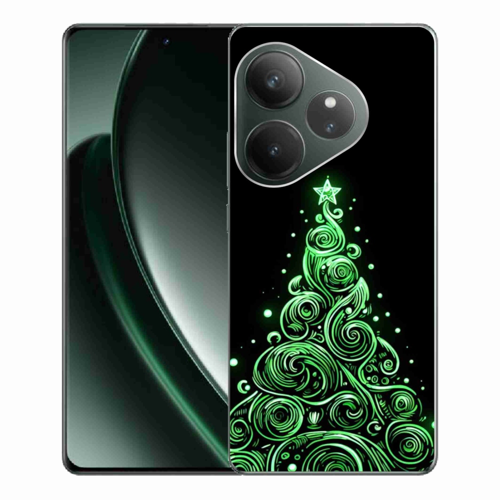 Gelový kryt mmCase na Realme GT 6 5G/GT 6T 5G - neonový vánoční stromek 3