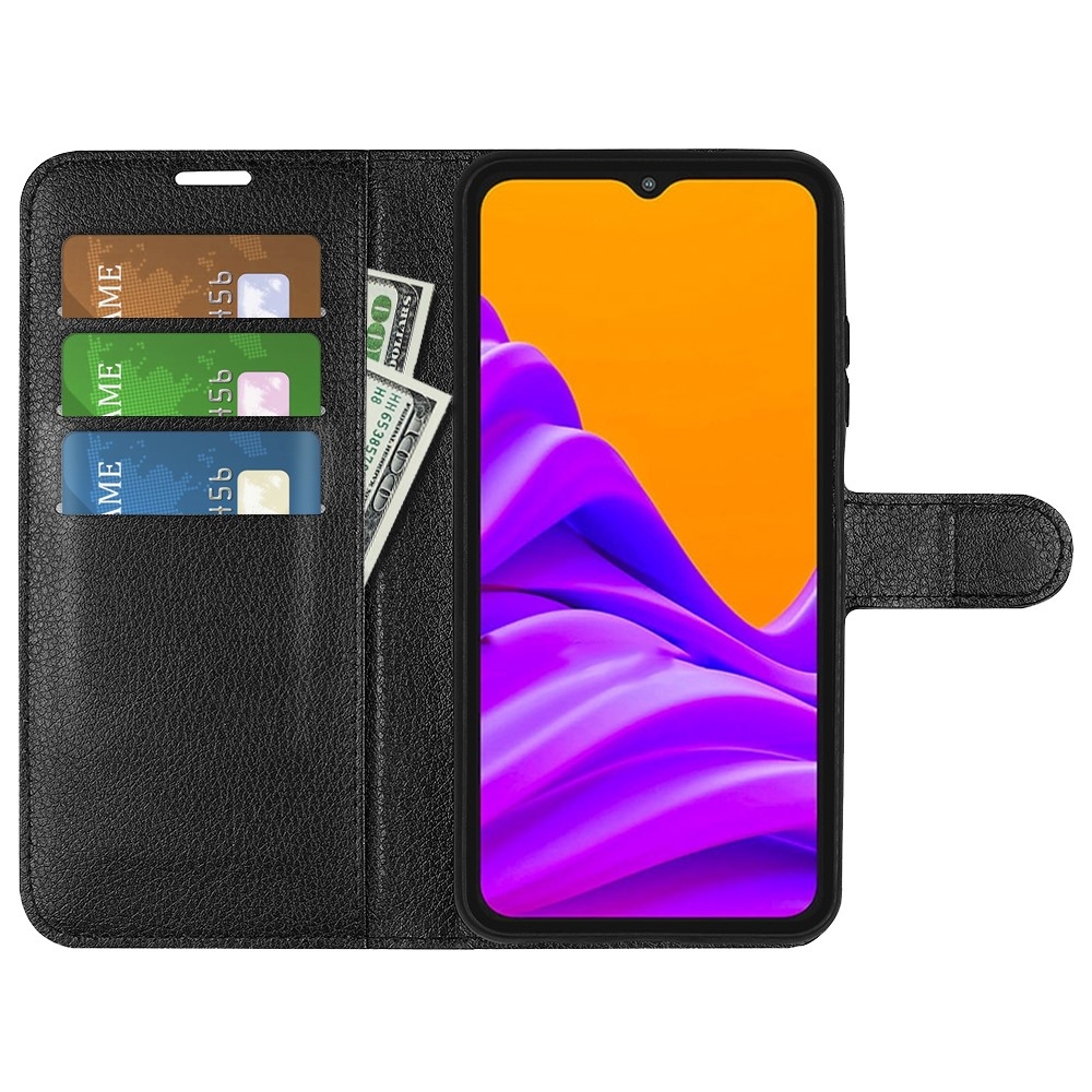 Litchi knížkové pouzdro na Samsung Galaxy Xcover 7 Pro - černé