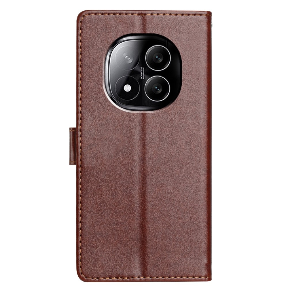 Clots knížkové pouzdro na Xiaomi Redmi Note 14 Pro 5G/Poco X7 5G - hnědé