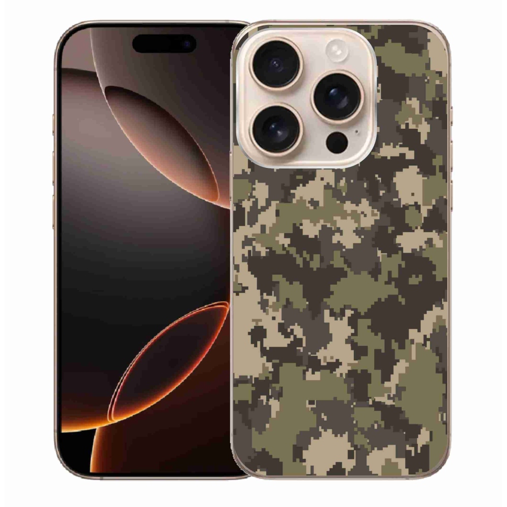 Gelový kryt mmCase na iPhone 16 Pro Max - maskáčový vzor 12