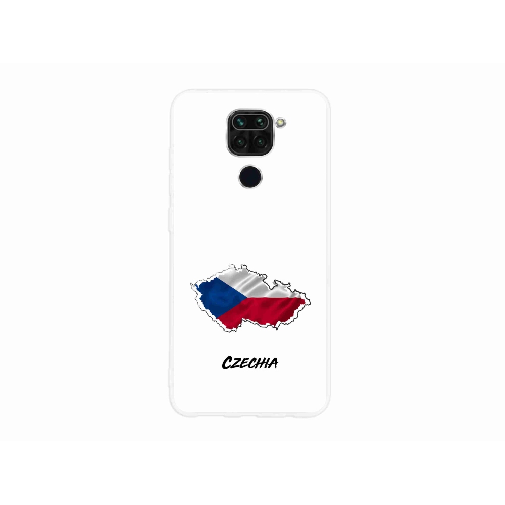 Gelový kryt mmCase na Xiaomi Redmi Note 9 - Czechia bílé pozadí