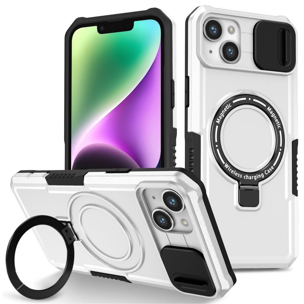 Fulcrum odolný kryt s ochranou fotoaparátu a s MagSafe na iPhone 14 - černý/bílý