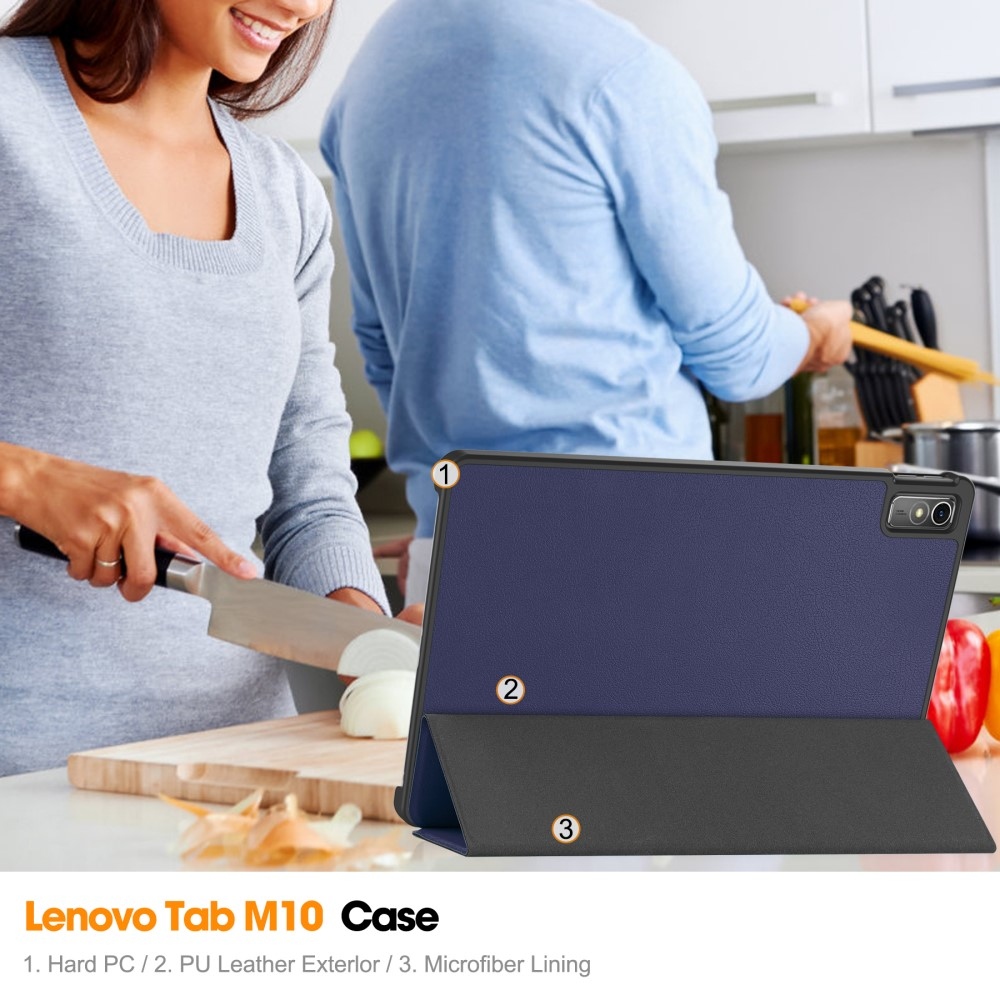 Case chytré zavírací pouzdro na Lenovo Tab M10 5G - tmavěmodré