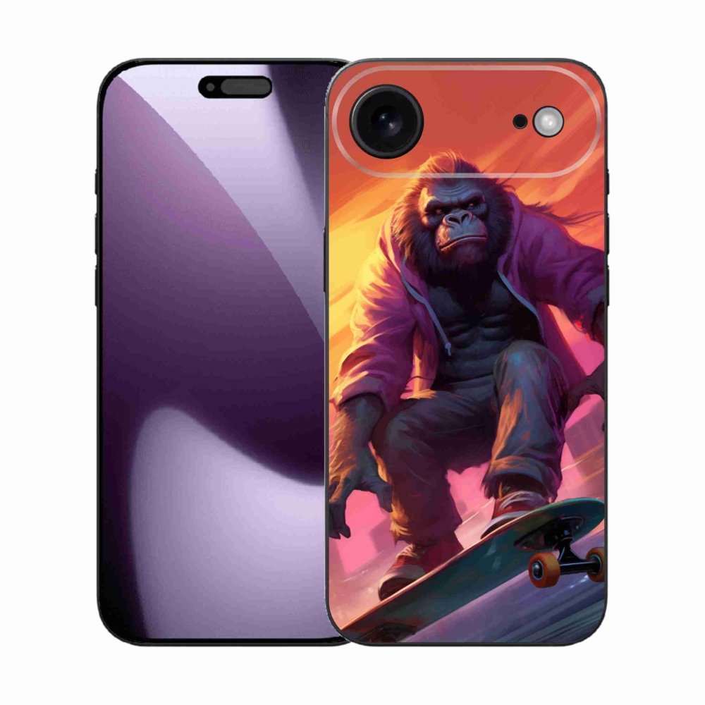 Gelový kryt mmCase na iPhone 17 Air - gorila na skateboardu