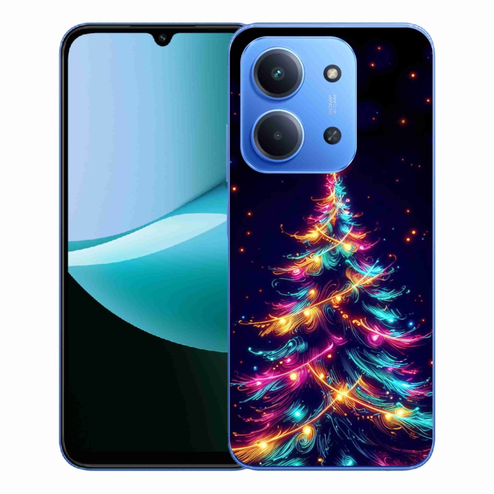 Gelový kryt mmCase na Xiaomi Redmi 15C 4G/5G (173mm) - neonový vánoční stromek