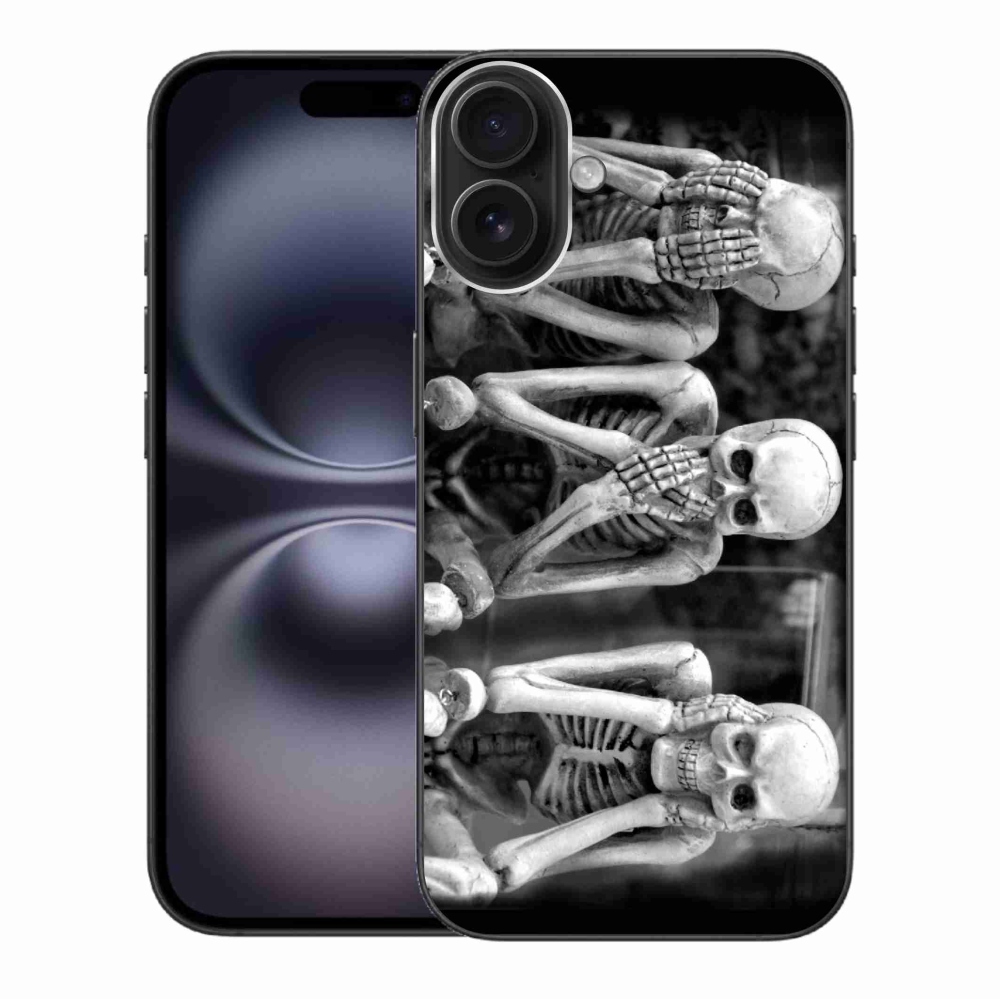 Gelový kryt mmCase na iPhone 16 Plus - kostlivci