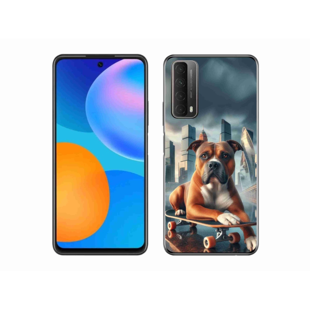 Gelový kryt mmCase na Huawei P Smart (2021) - pes na skateboardu
