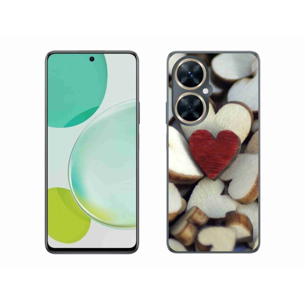 Gelový kryt mmCase na Huawei Nova 11i - gravírované červené srdce 