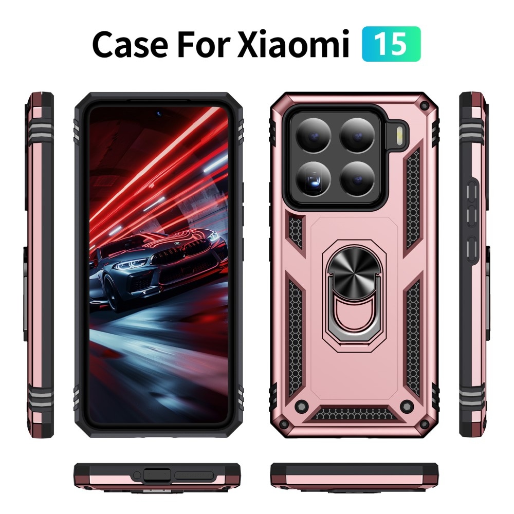 Rings odolný kryt na Xiaomi 15 - růžovozlatý