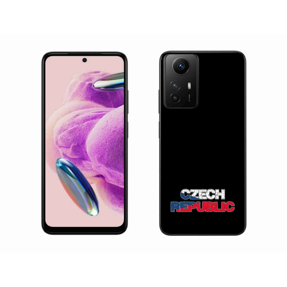 Gelový kryt mmCase na Xiaomi Redmi Note 12S - Czech Republic černé pozadí