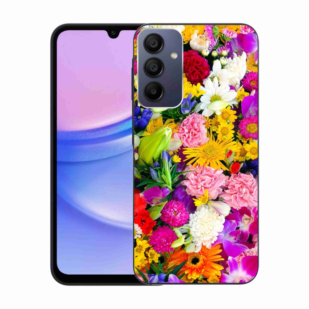 Gelový kryt mmCase na Samsung Galaxy A15 4G/5G - květiny 12