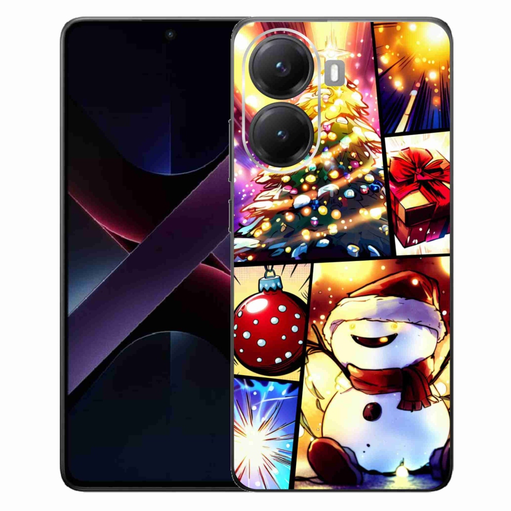 Gelový kryt mmCase na Xiaomi Poco X7 Pro 5G - vánoční motivy 1