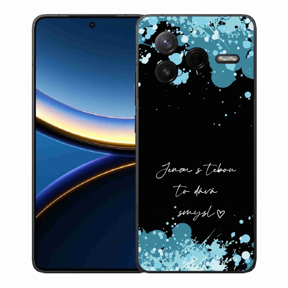 Gelový kryt mmCase na Xiaomi Poco F7 Pro - zamilovaný text černé pozadí