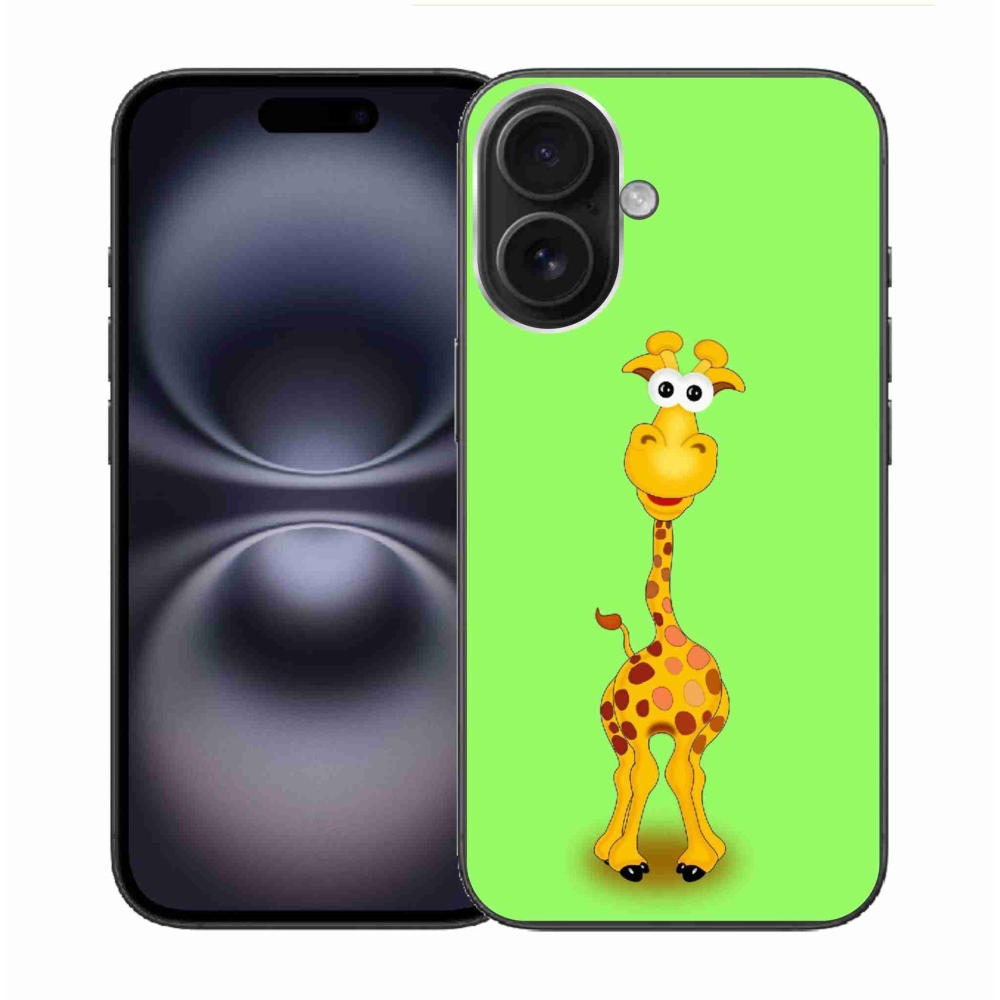 Gelový kryt mmCase na iPhone 16 - kreslená žirafa