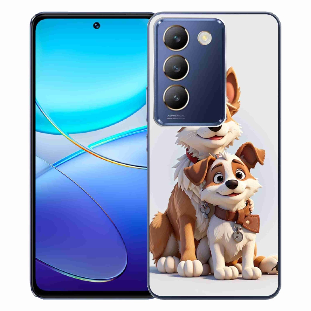 Gelový kryt mmCase na Vivo V40 SE 4G/5G - kreslení psi