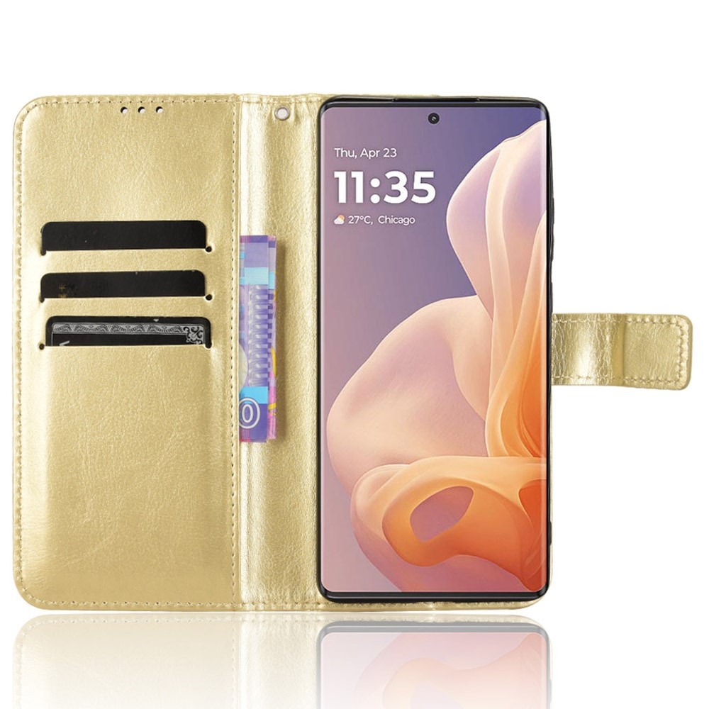 Crazy knížkové pouzdro na Motorola Moto G85 5G - zlaté