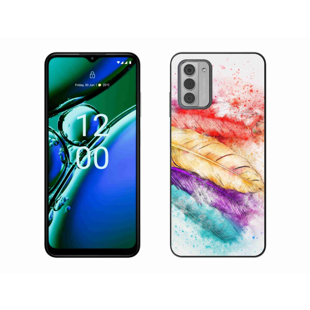 Gelový kryt mmCase na Nokia G42 - barevné peří