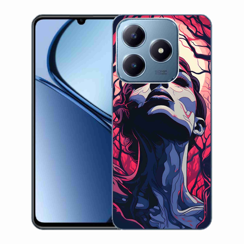 Gelový kryt mmCase na Realme C63 - abstraktní obličej