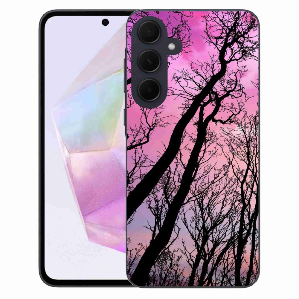 Gelový obal mmCase na Samsung Galaxy A35 5G - opadané stromy