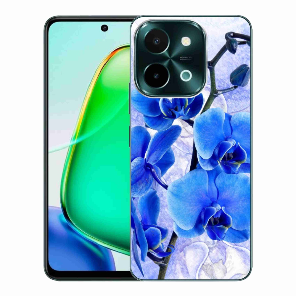 Gelový kryt mmCase na Vivo Y28 - modré květy