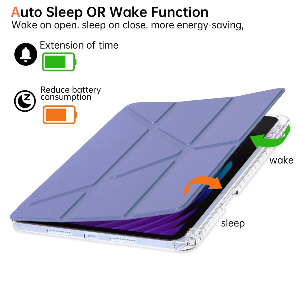 Origami chytré polohovací pouzdro na tablet Xiaomi Pad 7/7 Pro - tmavěfialové