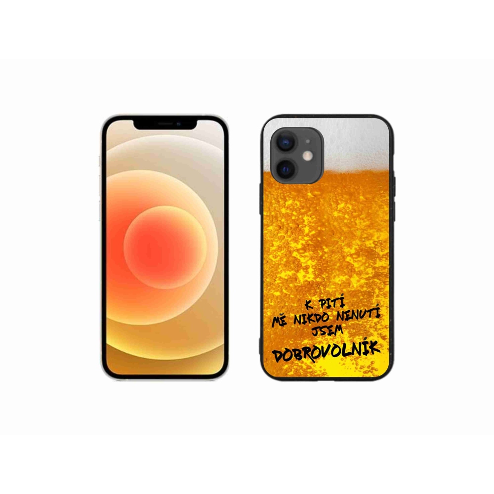Gelový kryt mmCase na iPhone 12 mini - pivní motiv 4