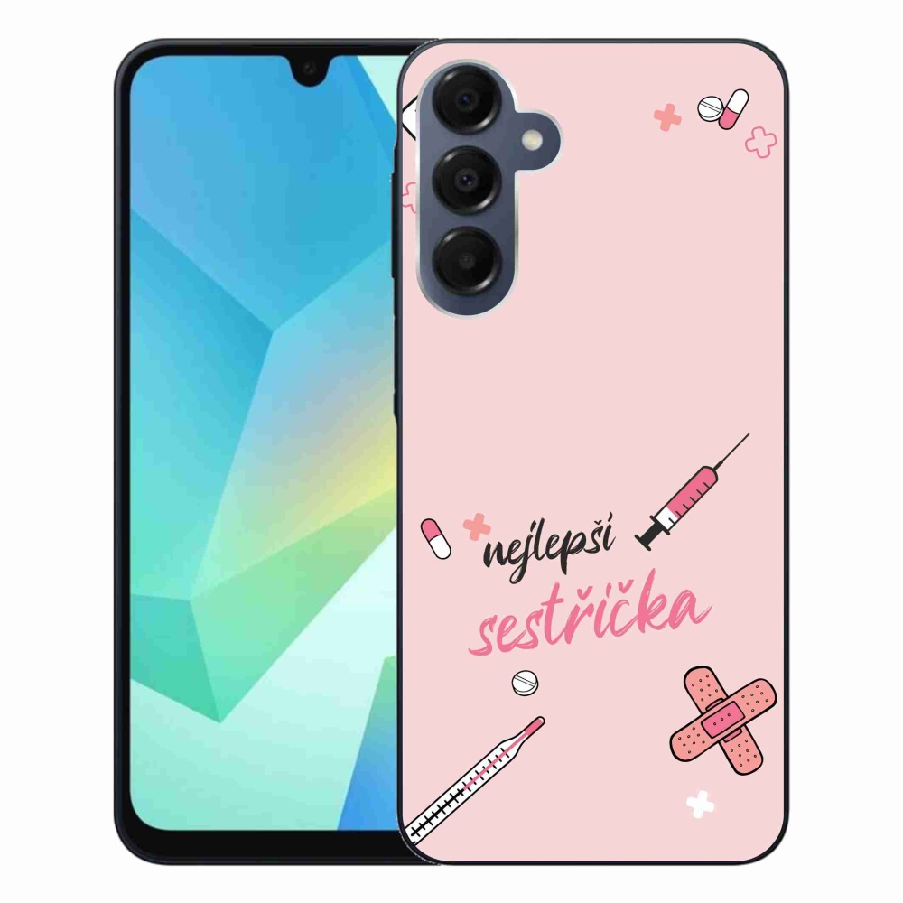 Gelový kryt mmCase na Samsung Galaxy A16 4G/5G - nejlepší sestřička růžové pozadí
