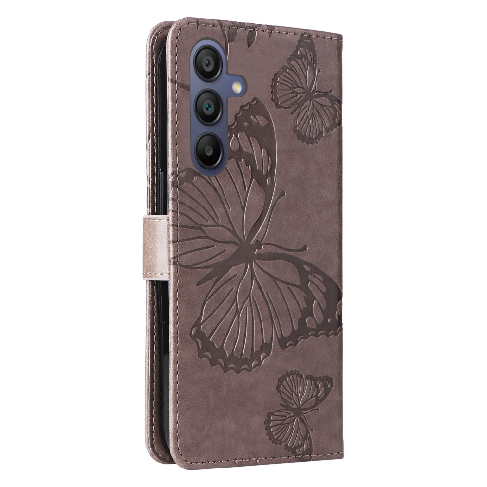Big Butterfly knížkové pouzdro na Samsung Galaxy A16 4G/5G/A26 5G - šedé