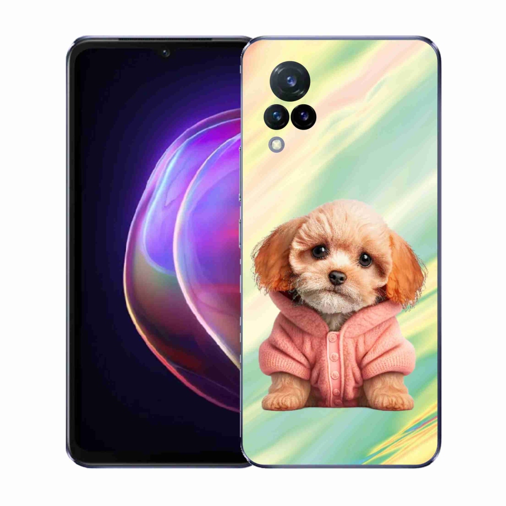 Gelový kryt mmCase na Vivo V21 4G/5G - štěně ve svetru