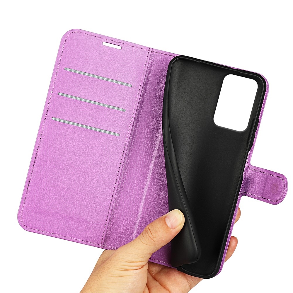 Litchi knížkové pouzdro na Motorola Moto G85 5G - fialové
