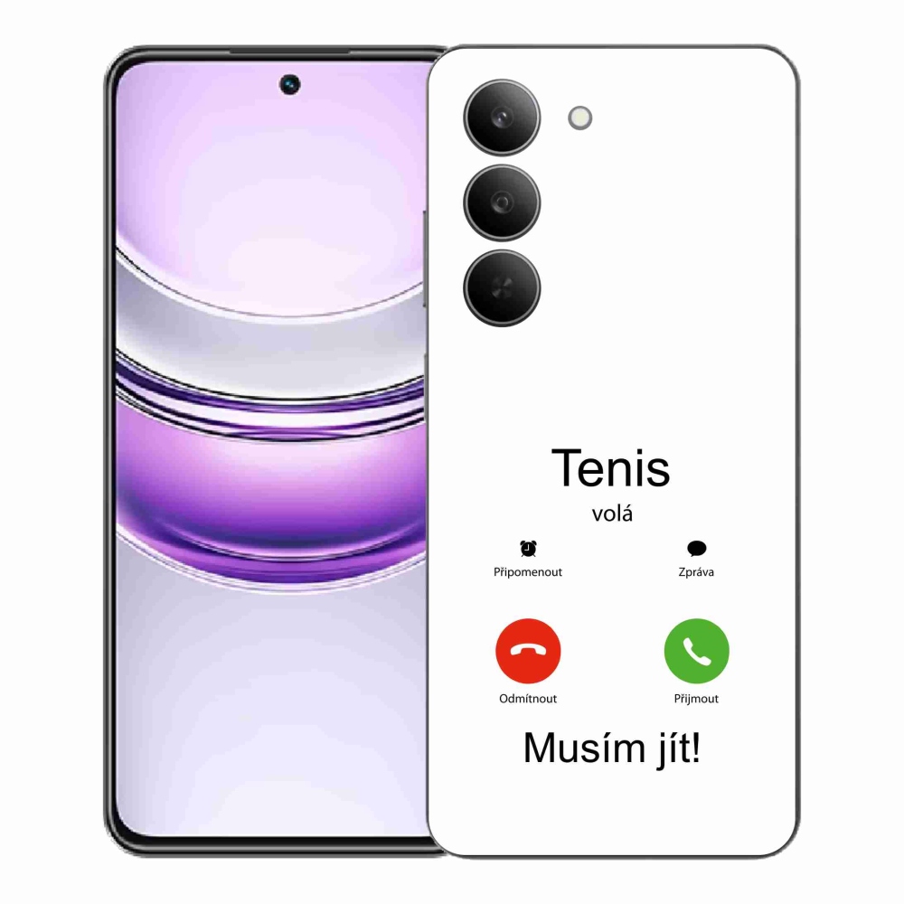 Gelový kryt mmCase na Realme 14x 5G - tenis volá bílé pozadí