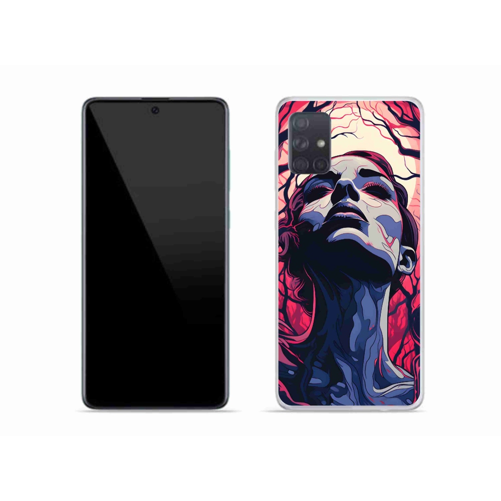 Gelový kryt mmCase na Samsung Galaxy A51 - abstraktní obličej