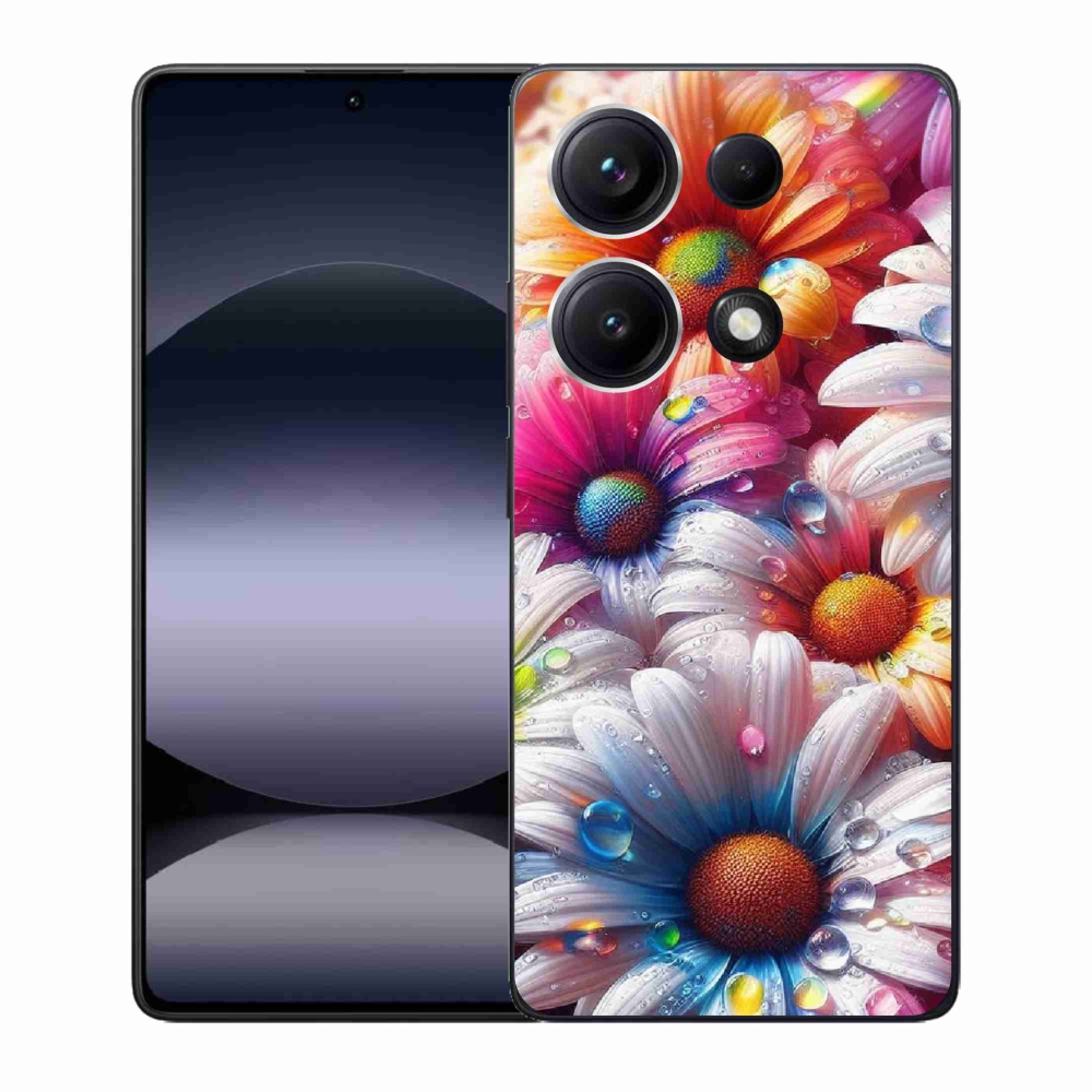 Gelový kryt mmCase na Xiaomi Redmi Note 14S - barevné kopretiny
