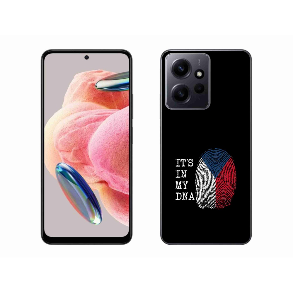Gelový kryt mmCase na Xiaomi Redmi Note 12 4G - vlajka otisk prstu černé pozadí