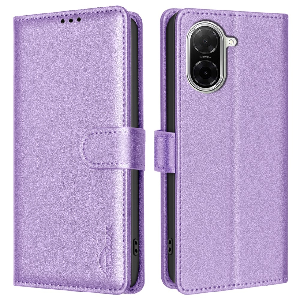 BINFEN knížkové pouzdro na Xiaomi Redmi A5 (171.7x77.8x8.3mm) - fialové