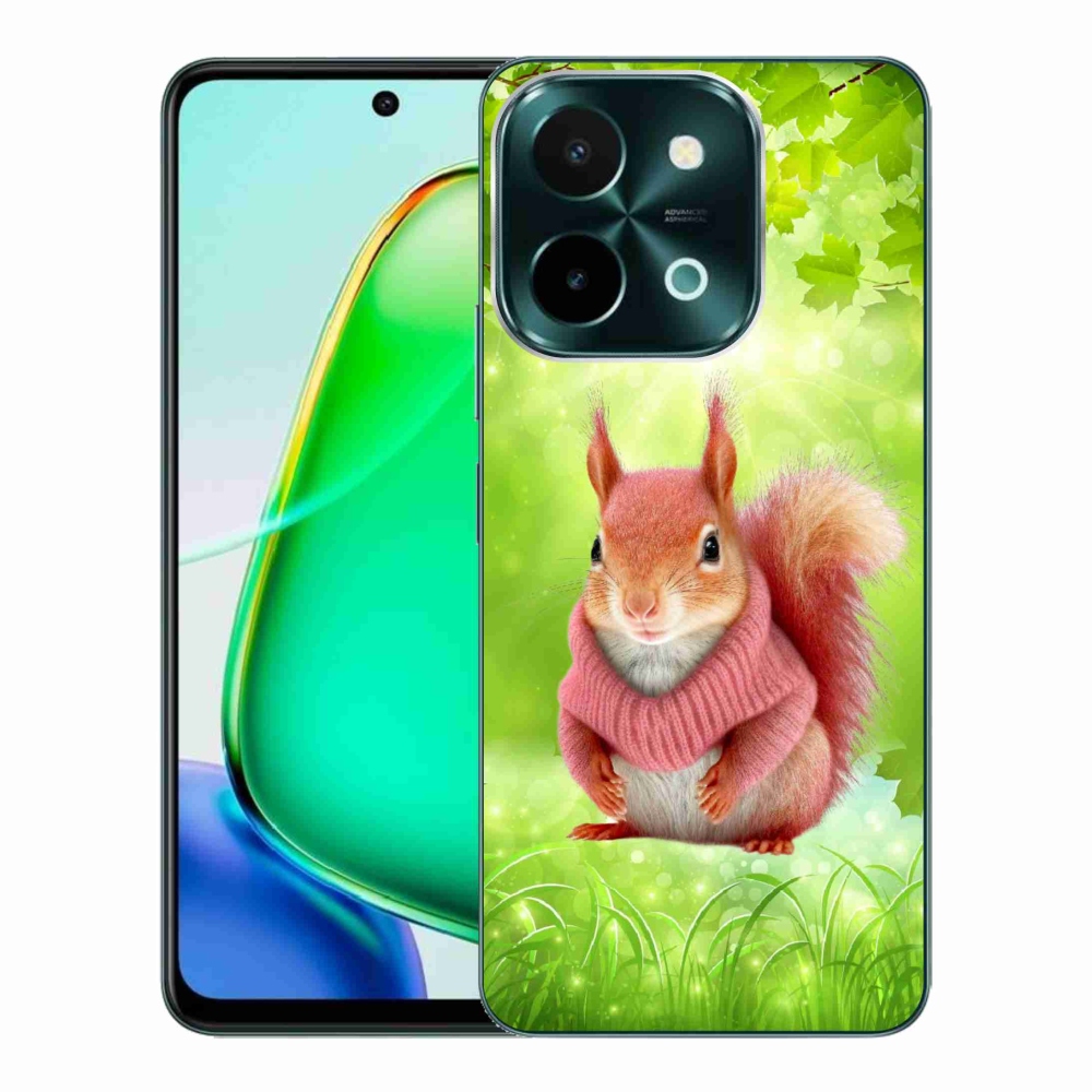 Gelový kryt mmCase na Vivo Y28 - veverka ve svetru