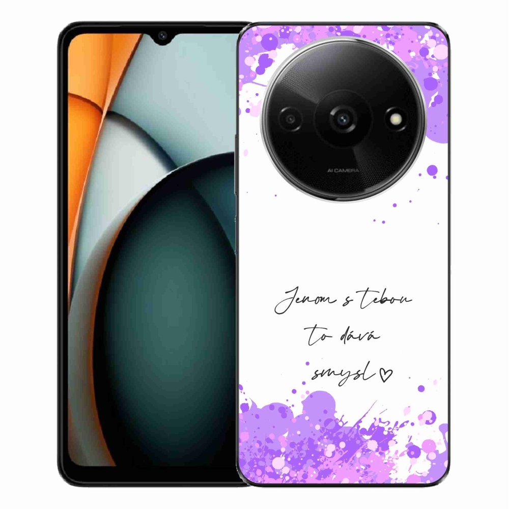 Gelový kryt mmCase na Xiaomi Redmi A3  - zamilovaný text bílé pozadí
