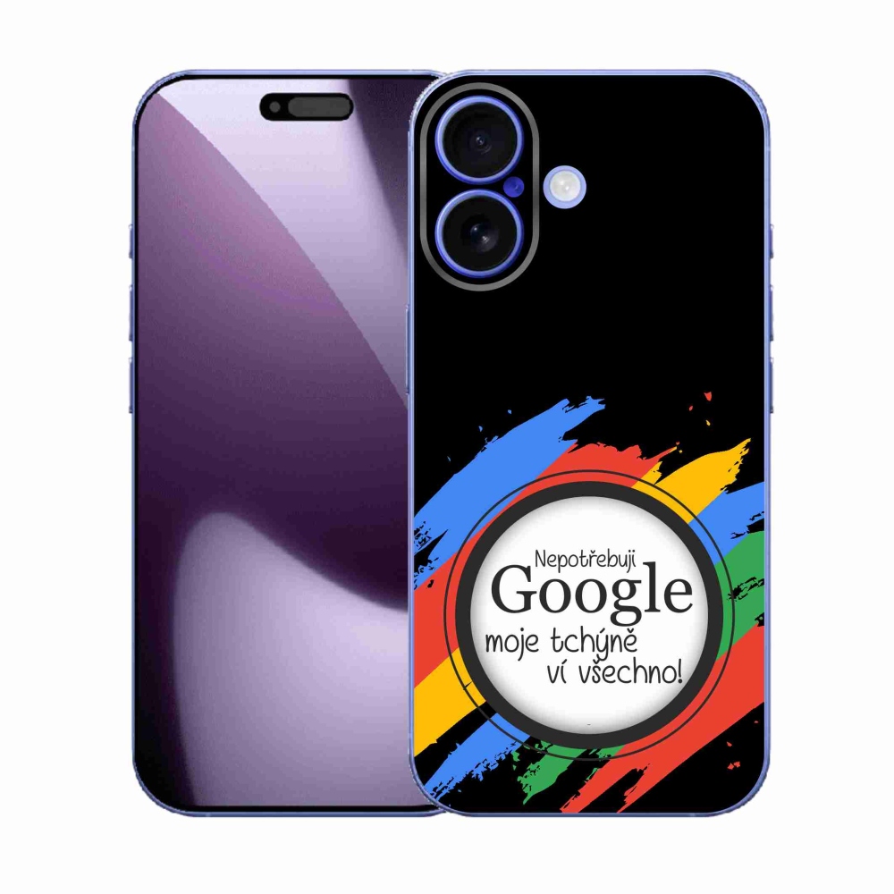 Gelový kryt mmCase na iPhone 17 - tchýně ví všechno černé pozadí