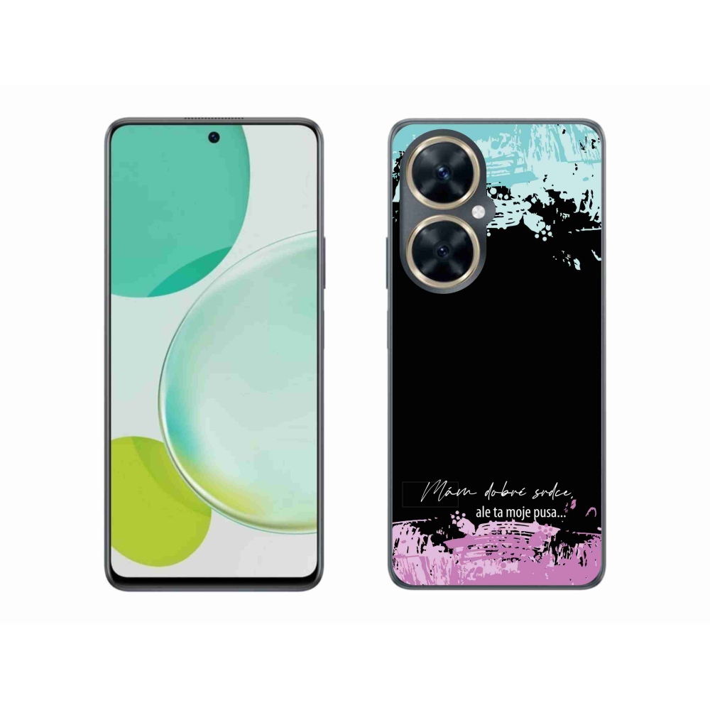 Gelový kryt mmCase na Huawei Nova 11i - vtipný text 3 černé pozadí