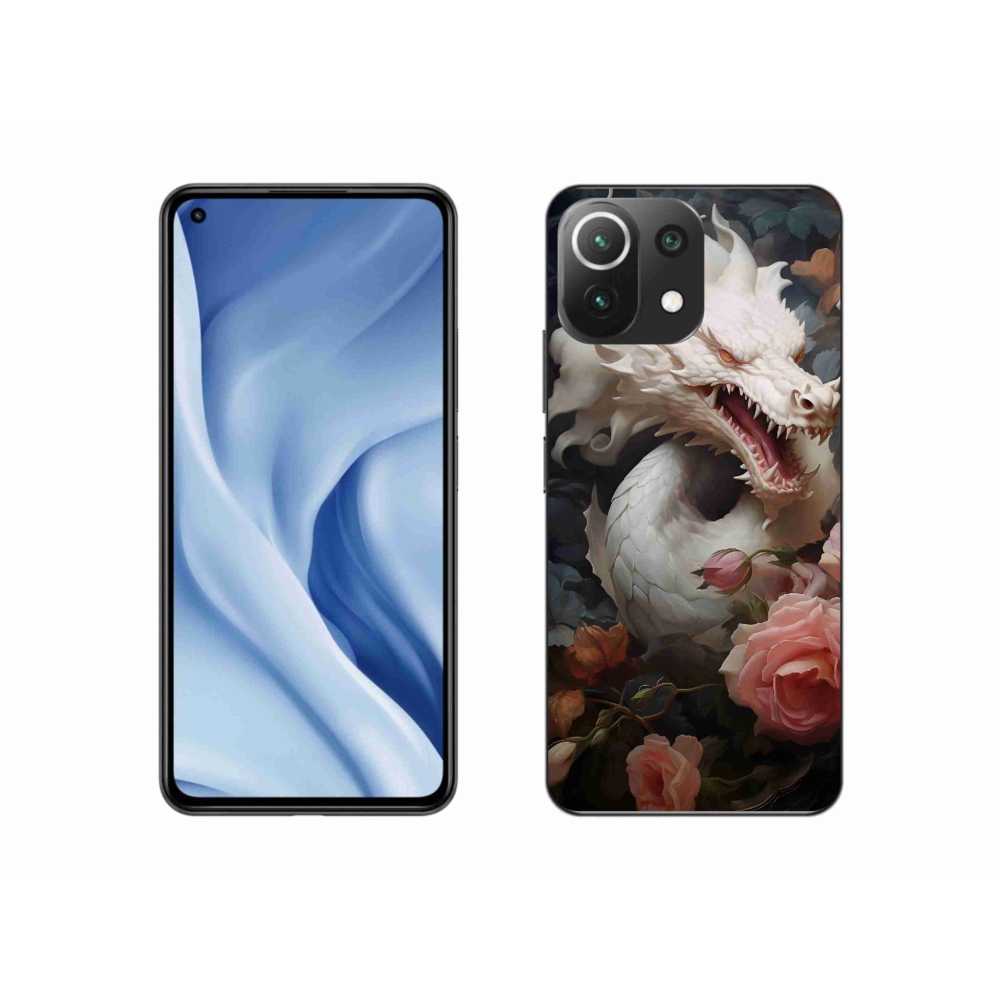 Gelový kryt mmCase na Xiaomi 11 Lite 5G NE - bílý drak