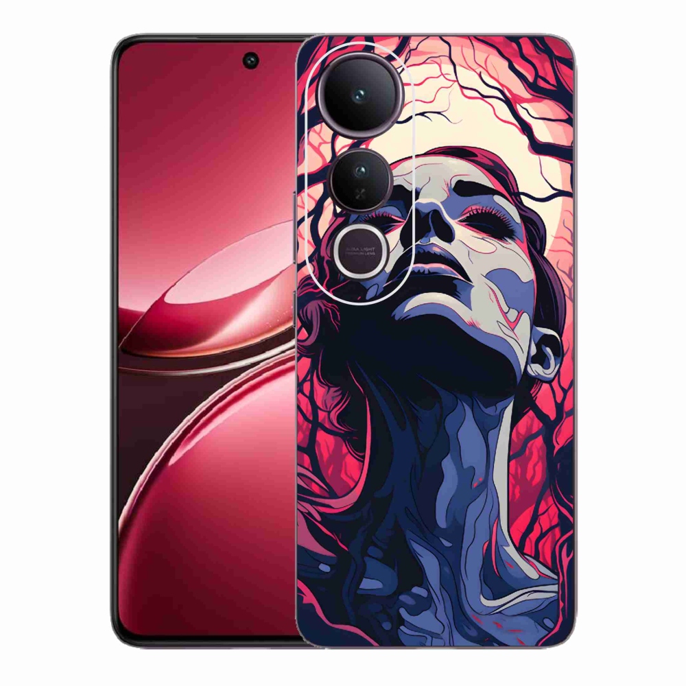 Gelový kryt mmCase na Vivo V50 Lite 4G/5G - abstraktní obličej