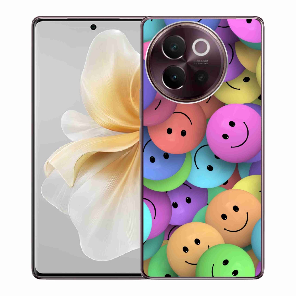 Gelový kryt mmCase na Vivo V40 Lite 5G - barevní smajlíci